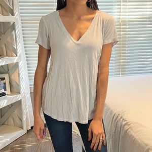 Deep V Gray Tee - Size S